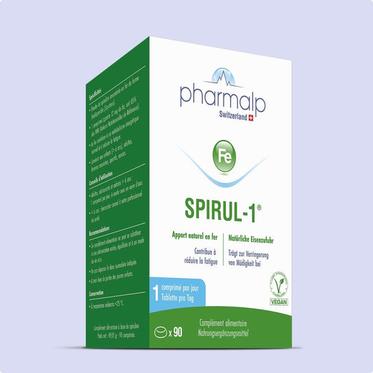 SPIRULina 1, 90 comp. (Fer naturel, anti-fatigue)
