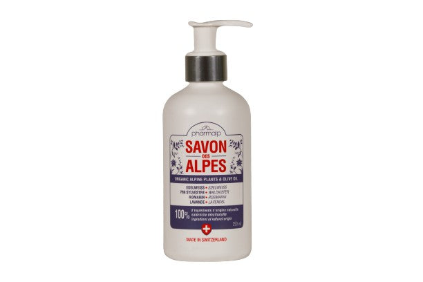 ALPINE SOAP with organic olive oil and organic alpine plants, 250 ml